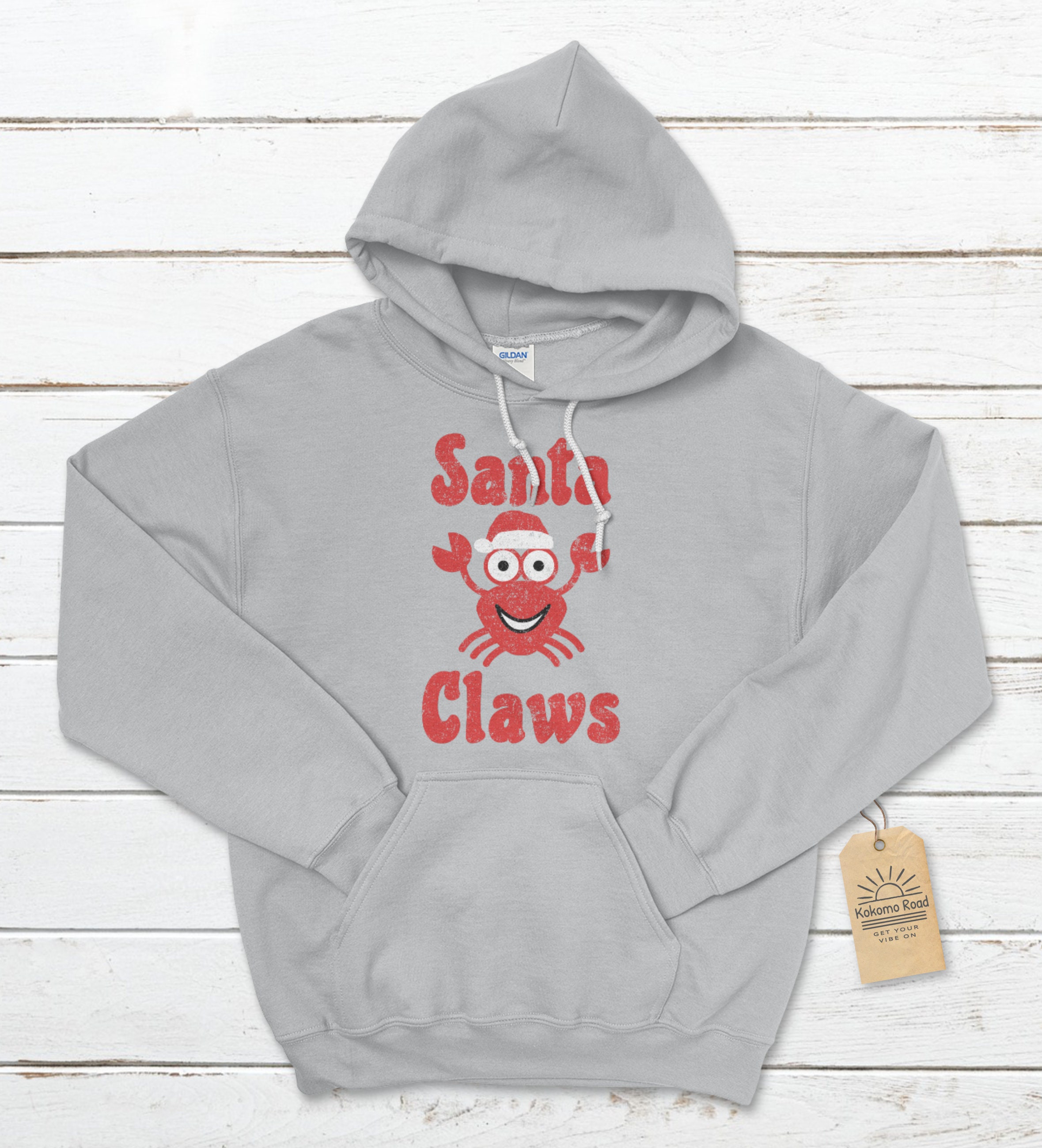 Santa Claws Unisex Hoodie Christmas Hoodie Beach Christmas Hoodie Tropical Christmas Hoodie Crab Hoodie Santa Claws Etsy UK