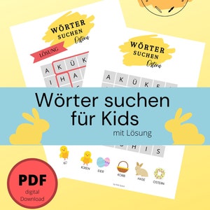 search words | Puzzle Template for Kids | Preschool | Easter | digital download | to print | PDF