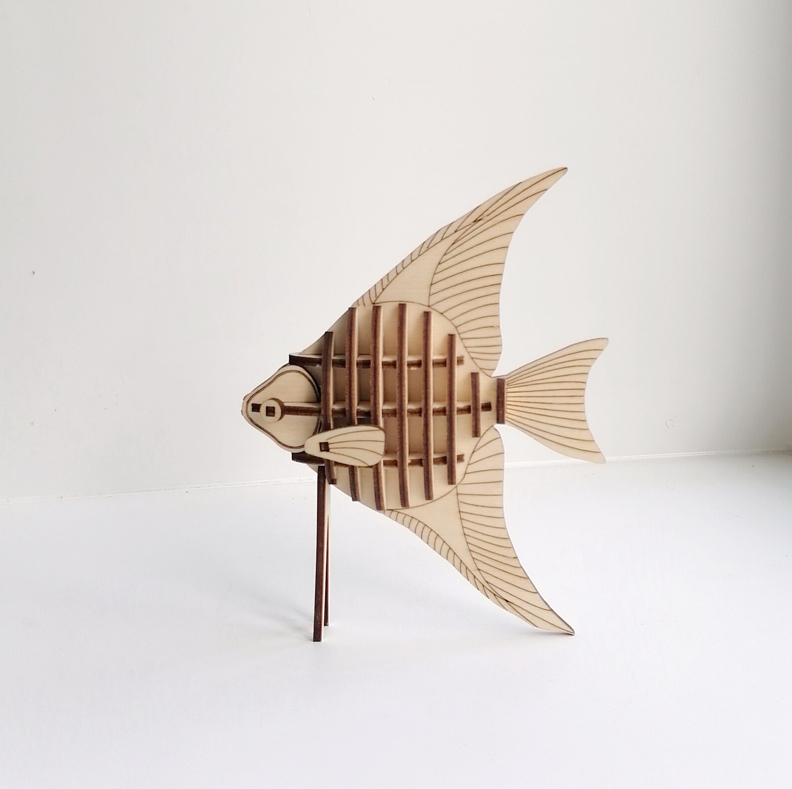 Wooden fish on stand/Wooden fish/fish sculpture/fishing Etsy