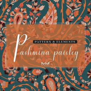 Pashmina paisley floral print flora fauna pattern vintage print wallpaper design fashion print home textile print classic print shawl scarf
