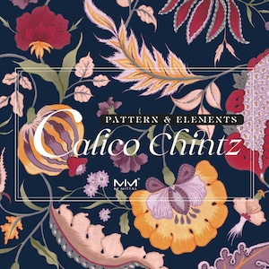 Calico Chintz Floral Pattern: Indian Style Print (Digital Download)