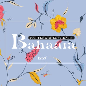 Bahaara, Fresh floral seamless pattern, motifs-Digital print for Fashion-Bedding with multiple color options