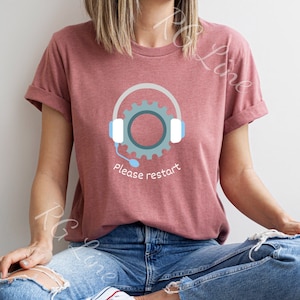 Restart Tech Shirt, Programmer Gift, Coding Shirt, Computer Science Tee, Geeky T-shirt, Funny Gift Idea, Technology Geek gift