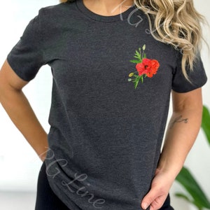 Wild Flowers Shirt,  Floral Tshirt,Ladies Shirts, Womens Tees, Flower Tee,