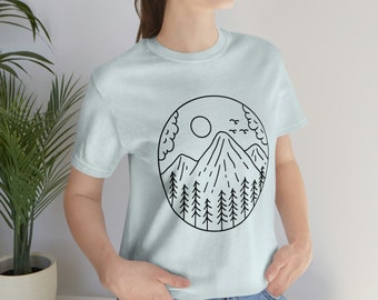 Pine Mountain TShirt, Adventure TShirt, Nature Lover, Outdoor lover, SunShine, Wild Nature, Hiker TShirts