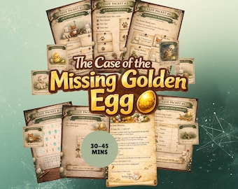 Easter Escape Room for Kids Printable, Easter Egg Hunt Game, Scavenger Hunt Activity Ages 7-10, Party Game, Instant Download PDF