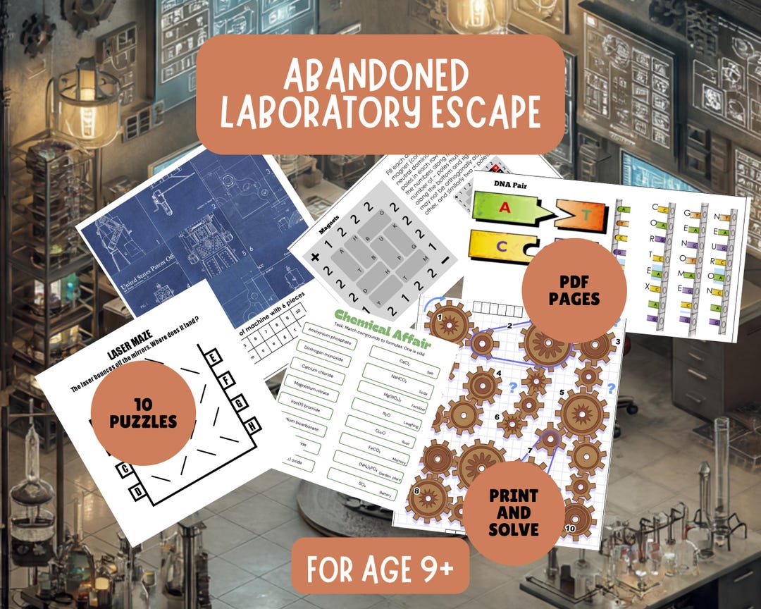Mad Scientist Escape Room, Classroom Activity, Abandoned Laboratory ...