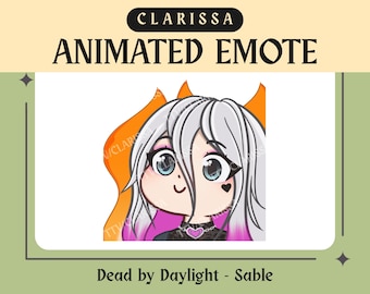 May include: A digital illustration of a character with long white hair featuring pink tips, large blue eyes, and a small black heart mark on the cheek. The character wears a black choker with a pink heart pendant and has orange flames behind them.