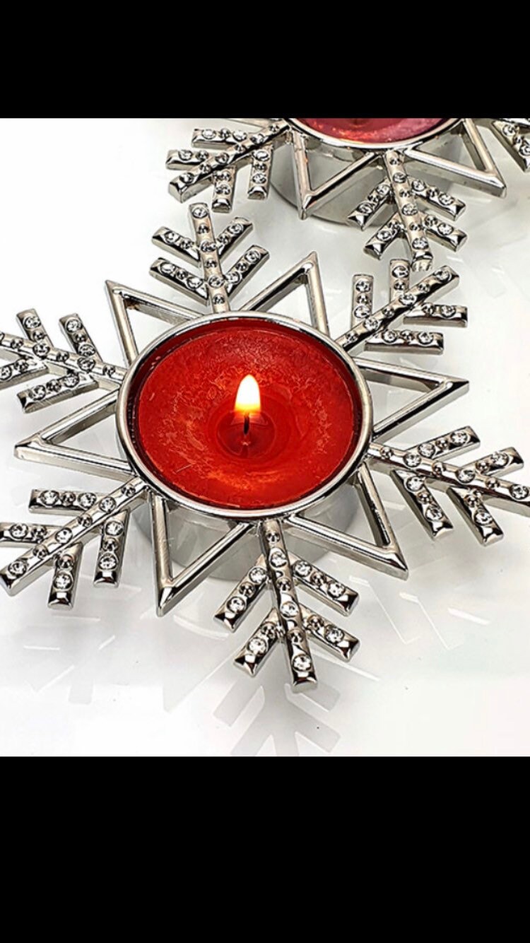 Yankee Candle Twinkling Snowflake Tea light Holder. Etsy