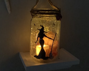 Fall Witch jar