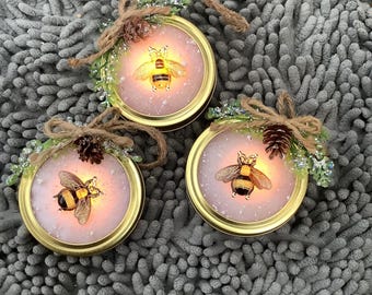 Bee Buzz ornaments x3