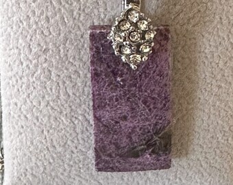 Rectangular Purporite Pendant