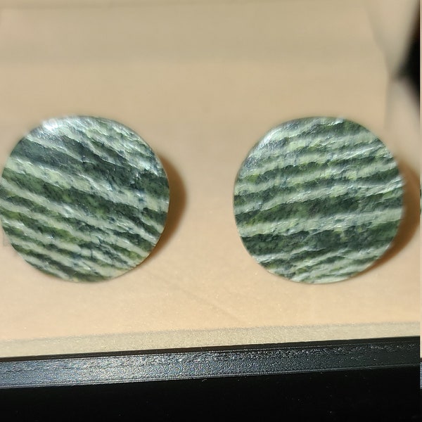 Green Zebra Jasper Cufflinks