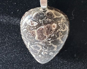 Pear-Shaped Turtella Agate Pendant