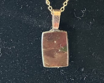 Ammolite Pendant on Rose Goldtone Chain