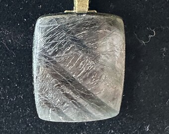 Square Hypersthene Pendant
