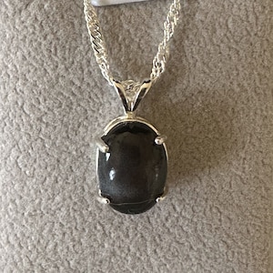 Oval Star Iolite Sunstone Pendant