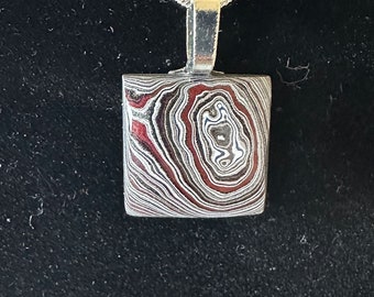 Square Fordite Pendant