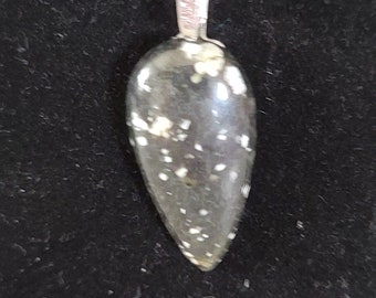 Black Dalmation Jasper Pendant
