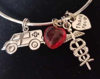 Thank Our EMTs Bangle Bracelet