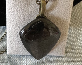 Kite-Shape Hypersthene Pendant