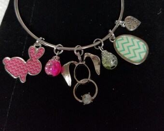 Easter Bracelet with Pink Bunny