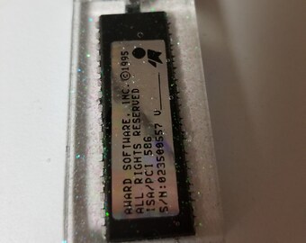 Holographic Computer Chip Pendant