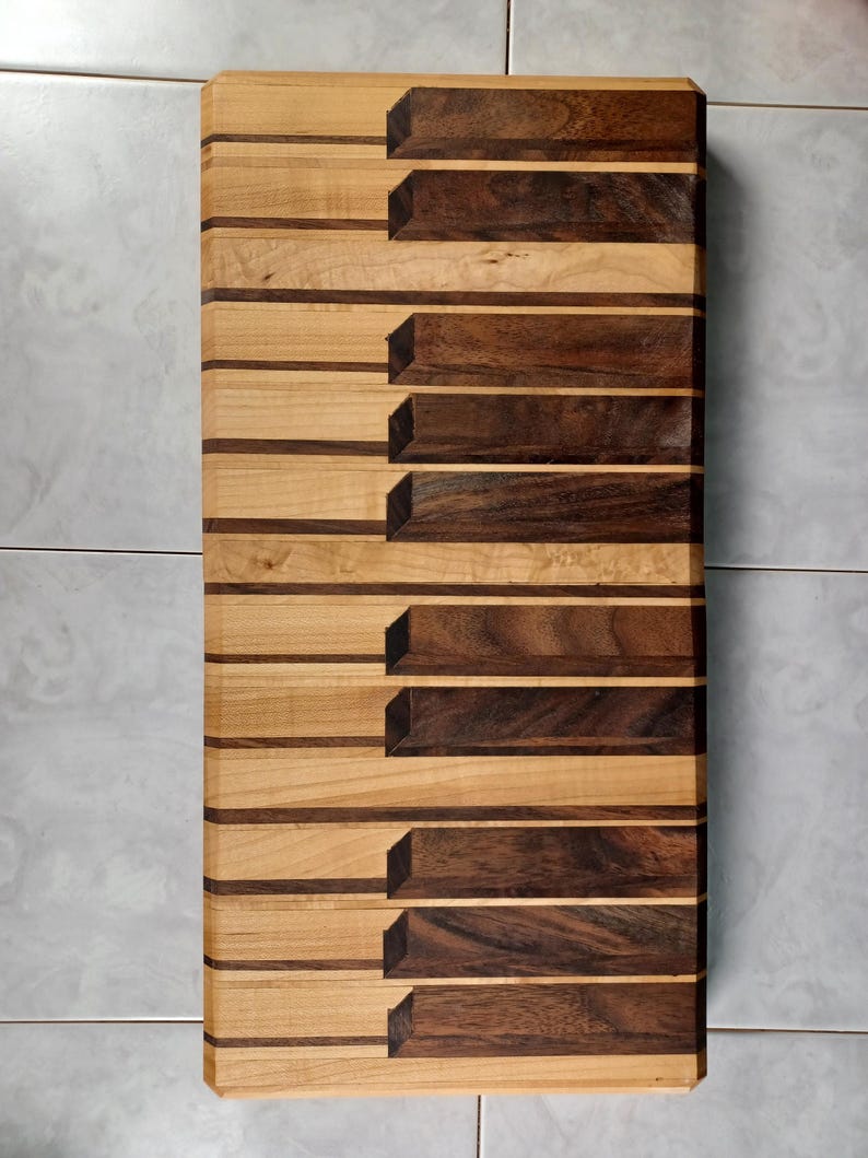 Piano Cutting Board | 3D Piano Keyboard Design | Musical Kitchen Decor ...
