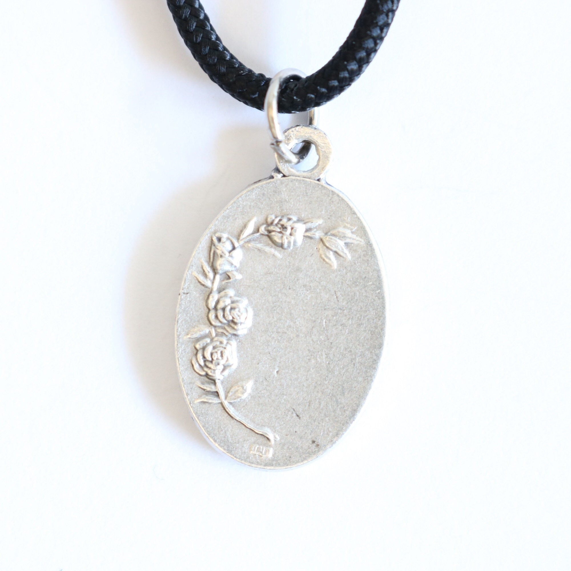 St Maria Goretti Black Paracord Medal Necklace Catholic Mercy Saints - Etsy