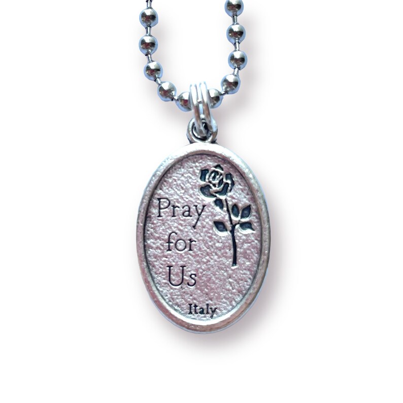 Our Lady of Fatima Medal Men 20" Stainless Steel Chain Mary Necklace ...