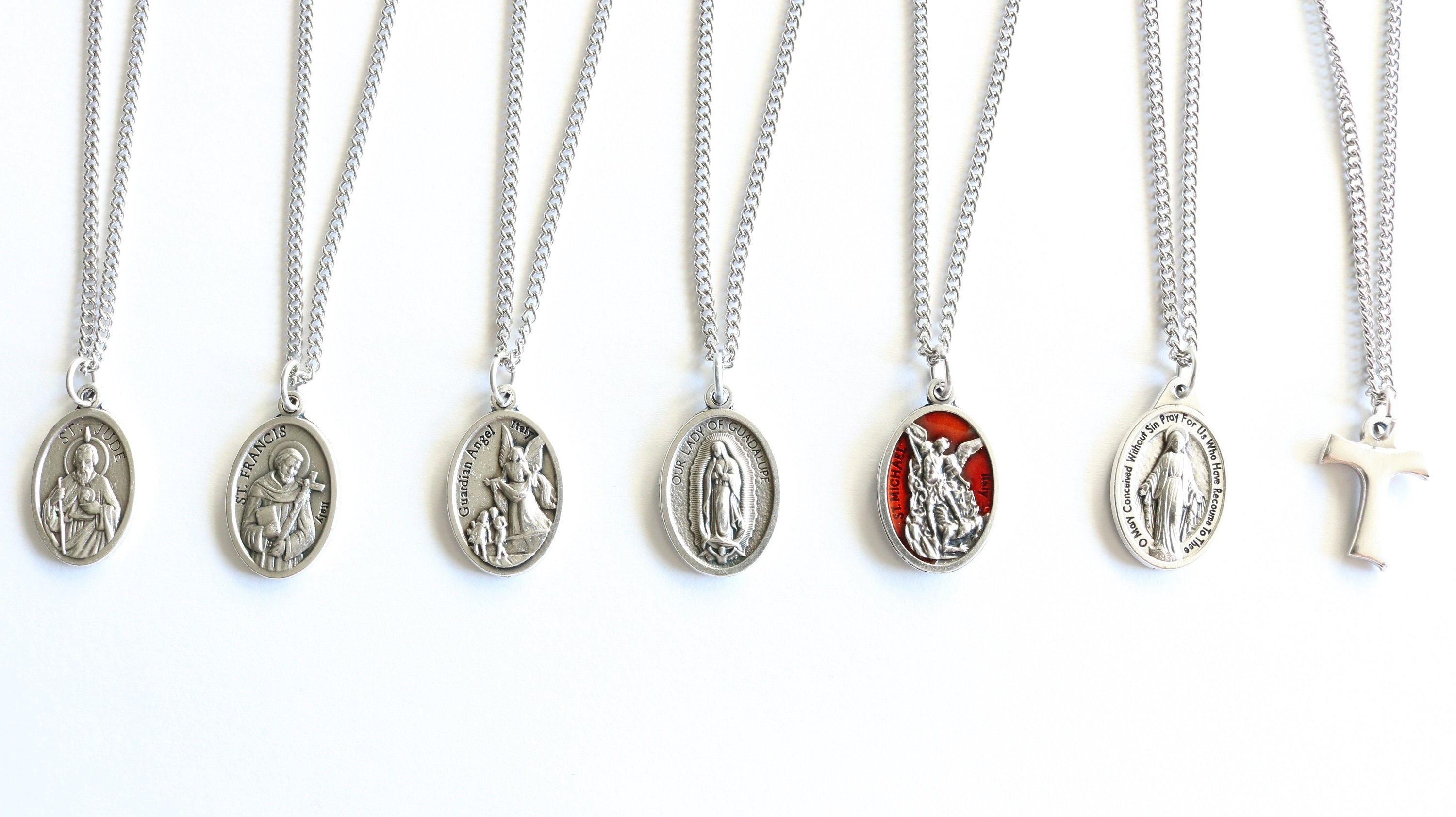 Guardian Angel Medal Women 18" Stainless Steel Chain Necklace Catholic ...