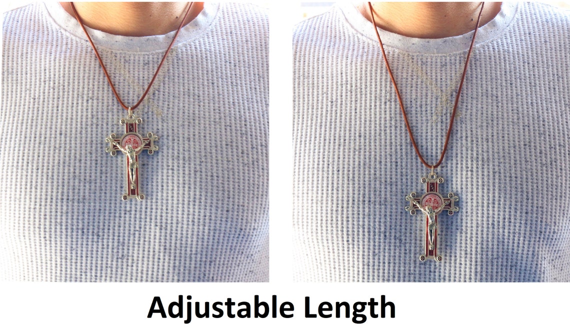 St Patrick Pendant Black Paracord Medal Necklace Catholic Mercy Saints ...