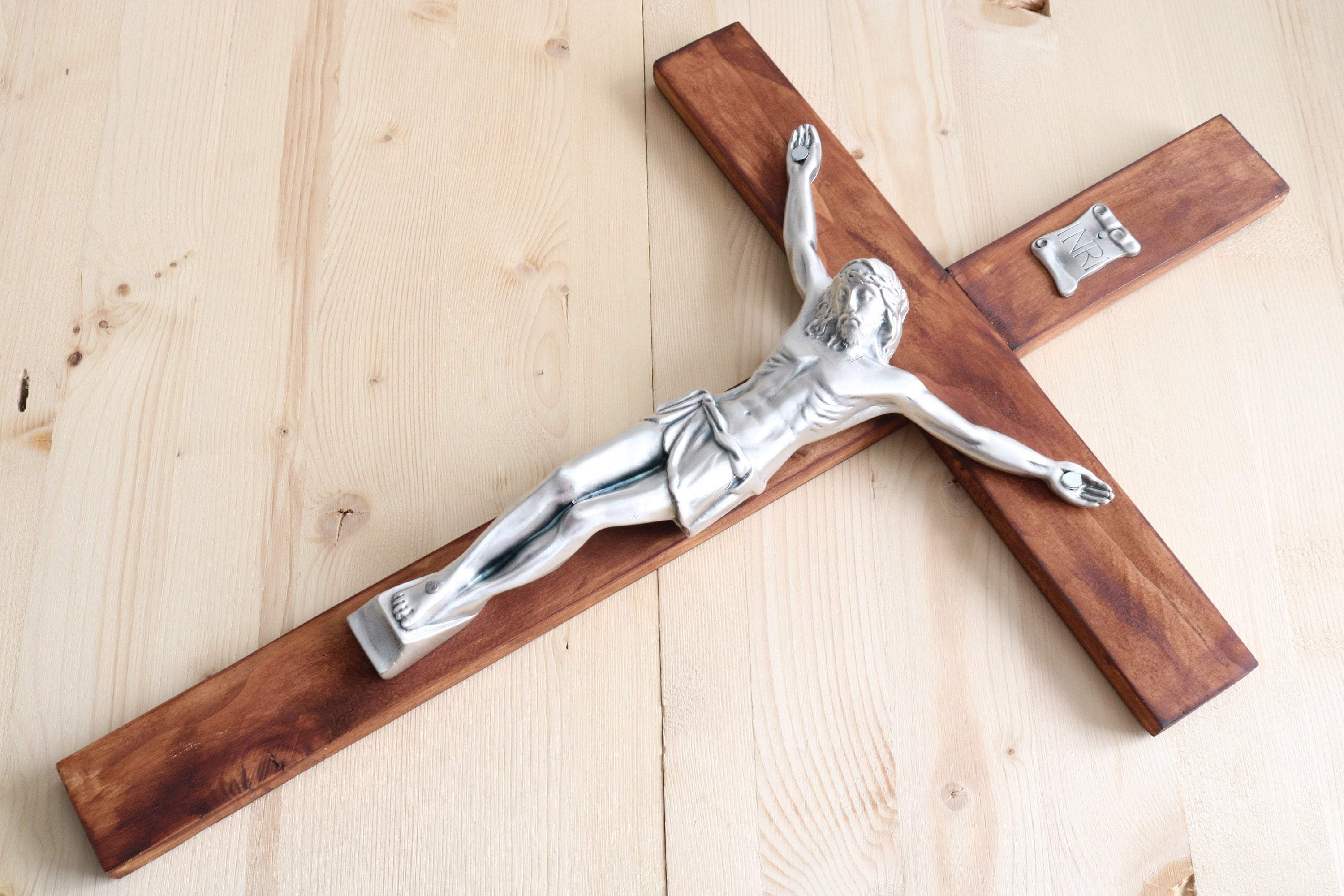 Handgefertigtes Holzkreuz – Jesus-Kreuz-Wanddeko Für Zuhause Oder Kirche