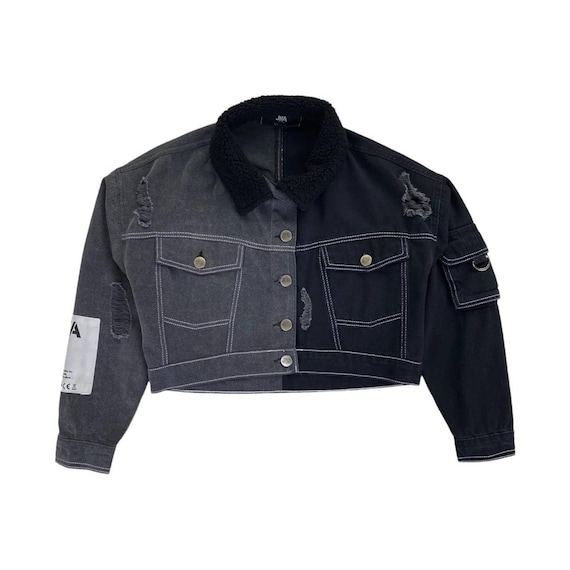 Cropped denim jacket clearance uk