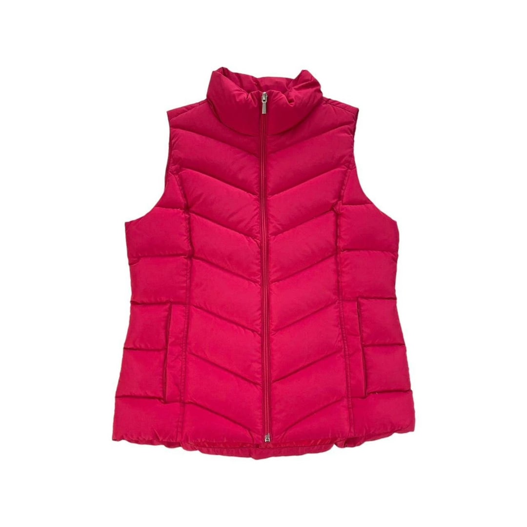 Lands' End Pink Down Puffer Gilet Bodywarmer Sleeveless Jacket