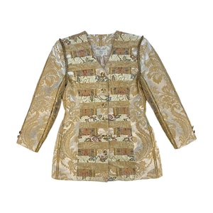 JEM Designs 80s Vintage Floral Baroque Tapestry Jacket UK Size 12