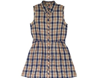 ganni charron mini dress GANNI - Charron checked cotton-blend seersucker mini dress