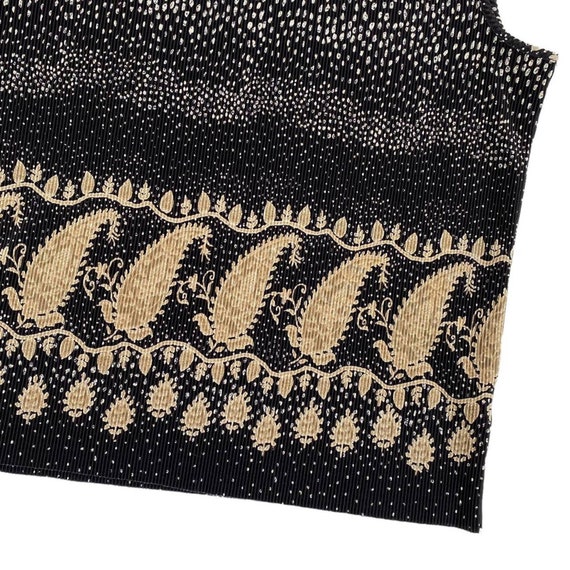 Berkertex Y2K Vintage Black Tan Spotted Paisley &… - image 3