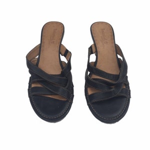 Timberland sandals, open toe shoes, wedge sandals, narrow fit, summer shoes, leather sandals, strappy slides, ladies size UK 5 EU 38 image 2