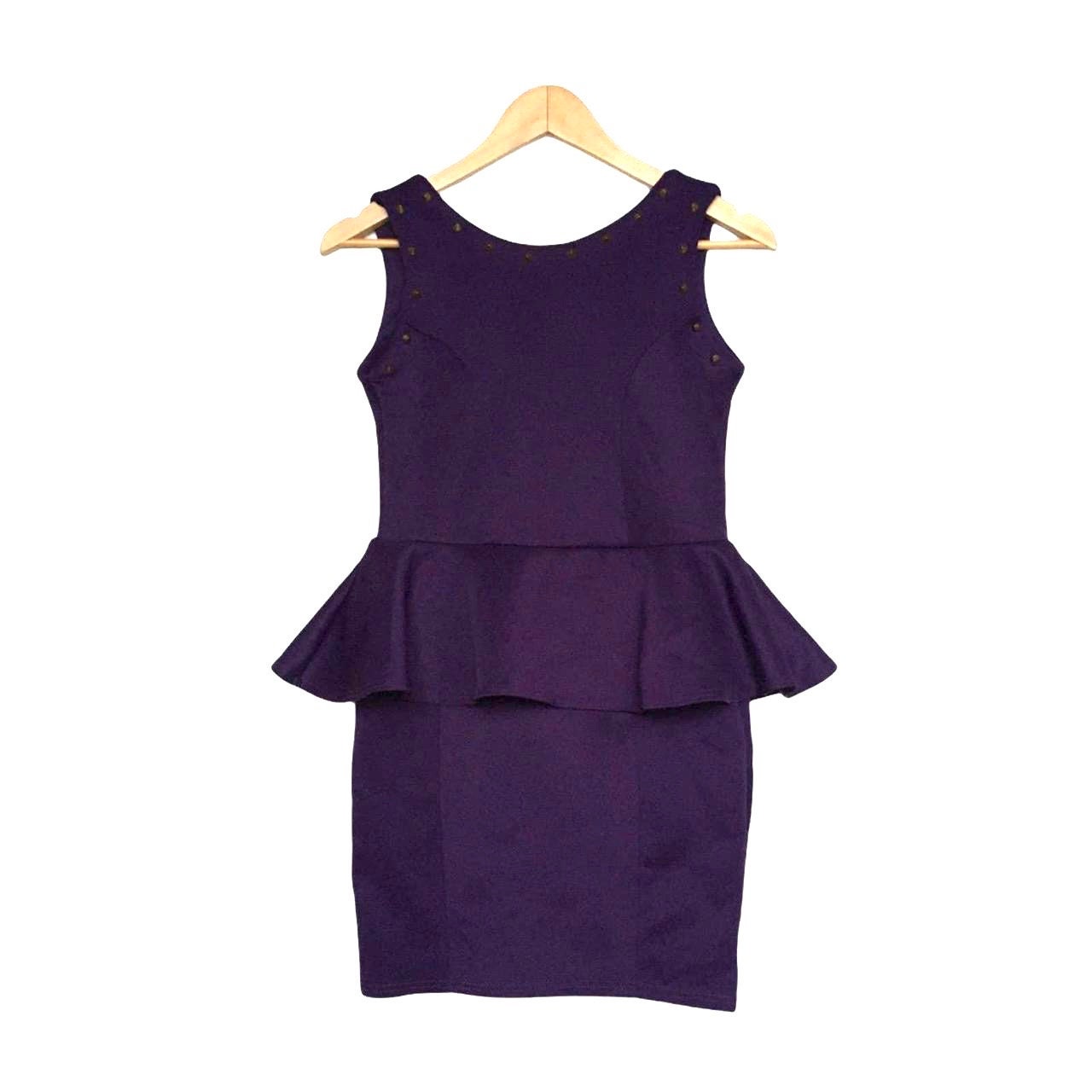 Robe Missguided robe moulante robe peplum robe de soiree robe clubbing violet robe crayon taille dames 8 Etsy France