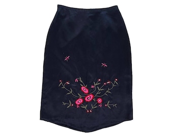 Jupe Midi Boden Femme, Taille UK 12, Verte à Fleurs, 100% Coton, Coupe A, Très Bon état