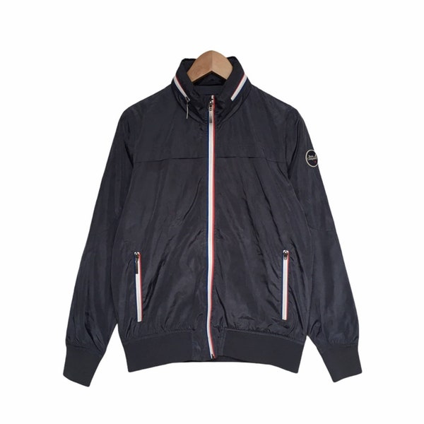Best Company, windbreaker jacket, grey, lightweight raincoat, bomber jacket, cagoule coat with stowaway hood, size small 8/10