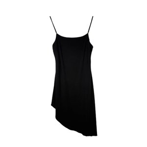 Frank Lyman 90s Vintage Black Gold Fleck Asymmetrical Spaghetti Strap  Square Neck Cami Slip Midi Dress UK Size 10 - Etsy