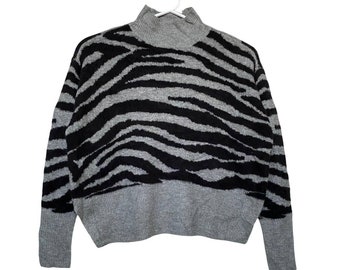 zebra print jumper