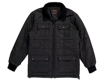 Schott Y2K Vintage Black Military Utility Padded Puffer Jacket Size Medium