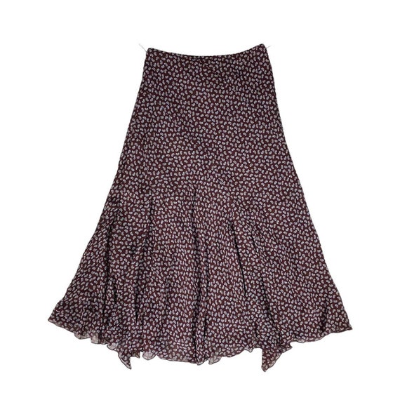 Per Una Y2K Vintage Brown Blue Paisley Print High Waisted