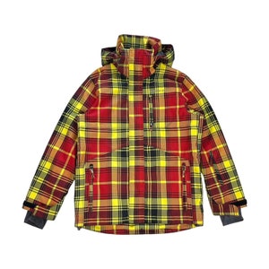 Red plaid deals snowboard jacket