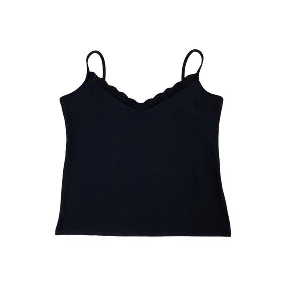 New Look 90s Vintage Black Fitted Sleeveless Spag… - image 1