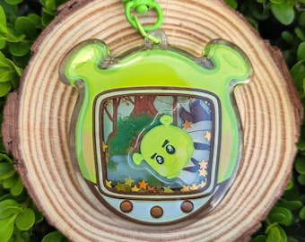 Shrek Tamagotchi Acrylic Shaker Keychain