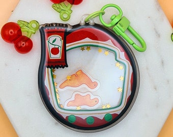 Dino Nuggs Tamagotchi | Acrylic Shaker Keychain